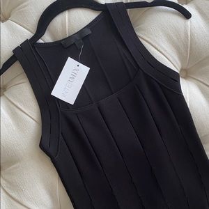 NWT Cushnie Et Ochs Black knit cutout midi dress.
